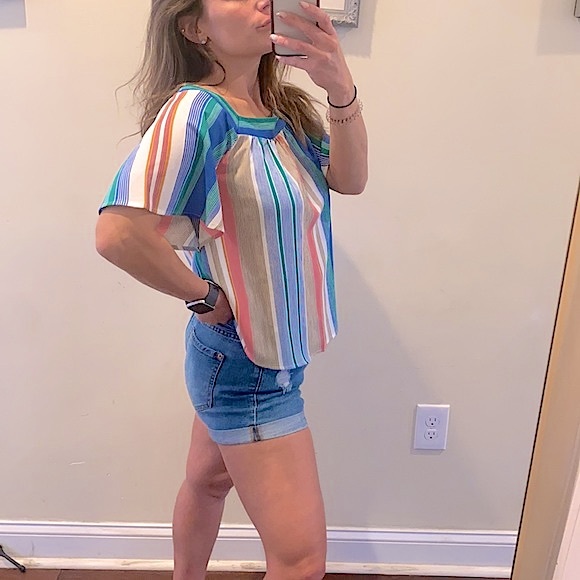 Urban Romantics Square Neck Short Sleeve Top - Picture 3 of 10